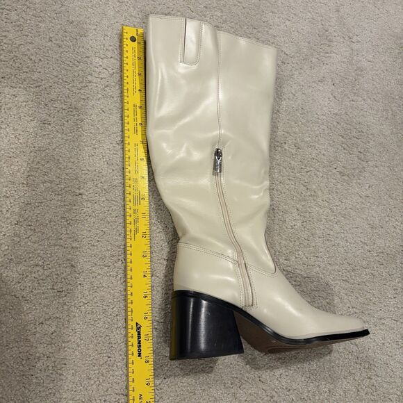 New Vince Camuto Women's Sangeti Wide Calf (XC) Boot Ivory Leather size 7 Wide - Picture 9 of 12